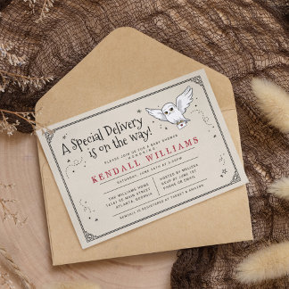 Harry Potter | Hedwig Special Delivery Baby Dusche Einladung