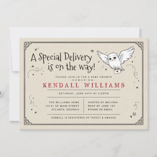 Harry Potter | Hedwig Special Delivery Baby Shower (Vorderseite)