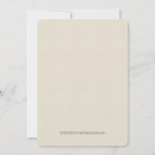 Harry Potter - Hedwig | Wünsche für Baby Einladung (Rückseite)