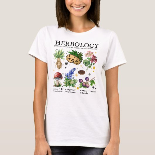 Harry Potter Herbology Pflanze Short Sleeve T-Shirt (Vorderseite)