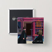 HARRY POTTER™ & Hermione bei Eeylops Owl Emporium Button (Vorne & Hinten)