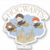 HARRY POTTER™, Hermione & Ron Fly Over HOGWARTS™ Aufkleber (Vorderseite)