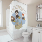 HARRY POTTER™, Hermione & Ron Fly Over HOGWARTS™ Duschvorhang (Beispiel)