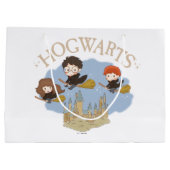HARRY POTTER™, Hermione & Ron Fly Over HOGWARTS™ Große Geschenktüte (Rückseite)