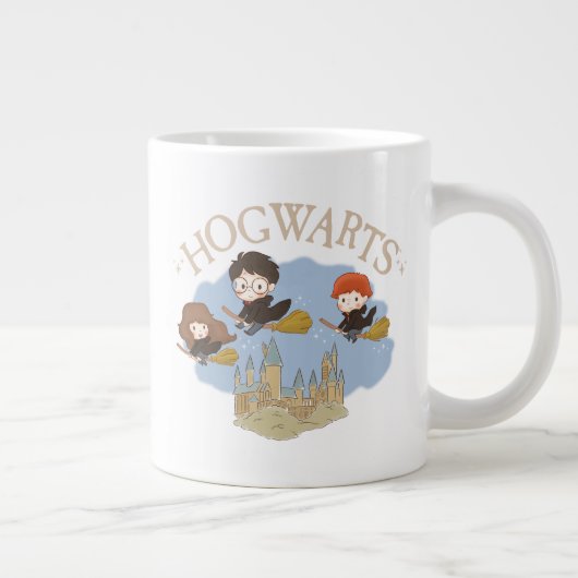 HARRY POTTER™, Hermione & Ron Fly Over HOGWARTS™ Jumbo-Tasse (Rechts)