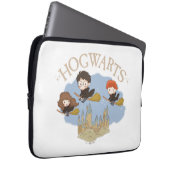 HARRY POTTER™, Hermione & Ron Fly Over HOGWARTS™ Laptopschutzhülle (Vorne Rechts)
