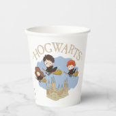 HARRY POTTER™, Hermione & Ron Fly Over HOGWARTS™ Pappbecher (Vorderseite)