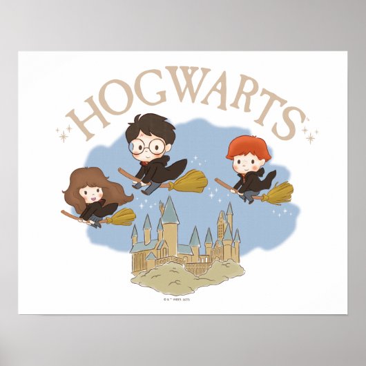 HARRY POTTER™, Hermione & Ron Fly Over HOGWARTS™ Poster (Vorne)