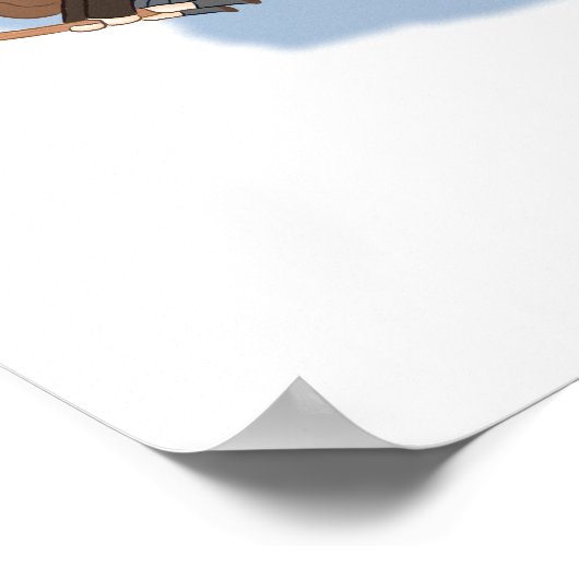 HARRY POTTER™, Hermione, & Ron Fly Over HOGWARTS™ Poster (Ecke)