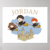 HARRY POTTER™, Hermione, & Ron Fly Over HOGWARTS™ Poster (Vorne)