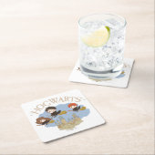 HARRY POTTER™, Hermione & Ron Fly Over HOGWARTS™ Rechteckiger Pappuntersetzer (Vor Ort)