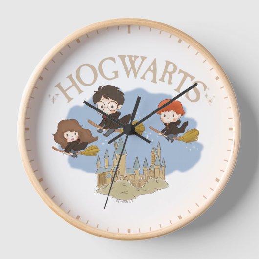 HARRY POTTER™, Hermione & Ron Fly Over HOGWARTS™ Uhr (Vorderseite)