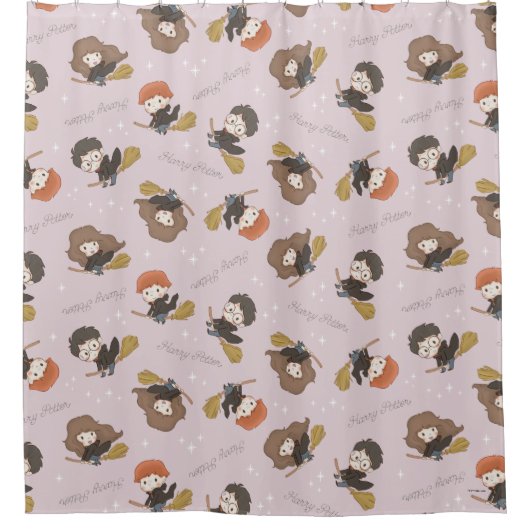 HARRY POTTER™, Hermione & Ron Flying Pattern Duschvorhang (Vorderseite)