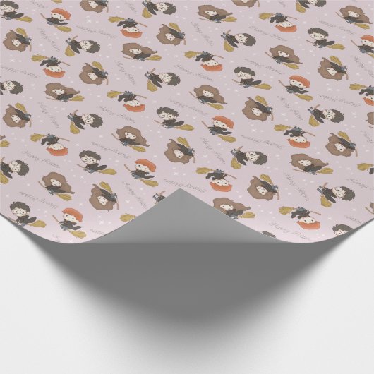 HARRY POTTER™, Hermione & Ron Flying Pattern Geschenkpapier (Ecke)