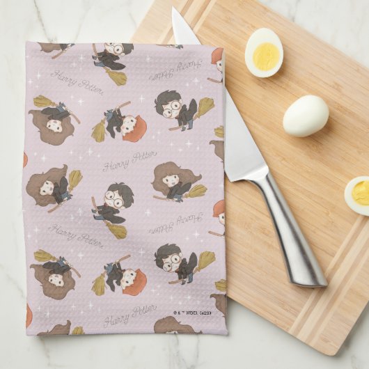 HARRY POTTER™, Hermione & Ron Flying Pattern Geschirrtuch (Viertel Falte)