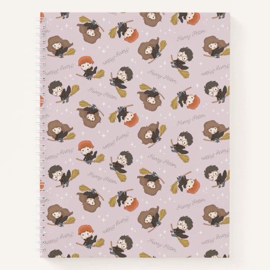 HARRY POTTER™, Hermione & Ron Flying Pattern Notizblock (Vorderseite)