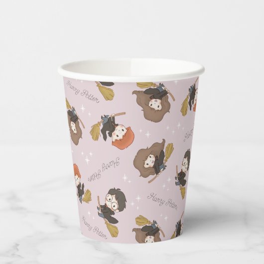 HARRY POTTER™, Hermione & Ron Flying Pattern Pappbecher (Links)
