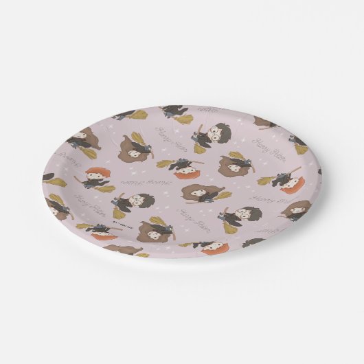 HARRY POTTER™, Hermione & Ron Flying Pattern Pappteller (Schrägansicht)