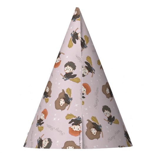 HARRY POTTER™, Hermione & Ron Flying Pattern Partyhütchen (Rückseite)