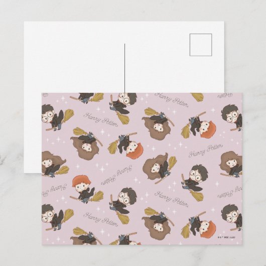 HARRY POTTER™, Hermione & Ron Flying Pattern Postkarte (Vorne/Hinten)