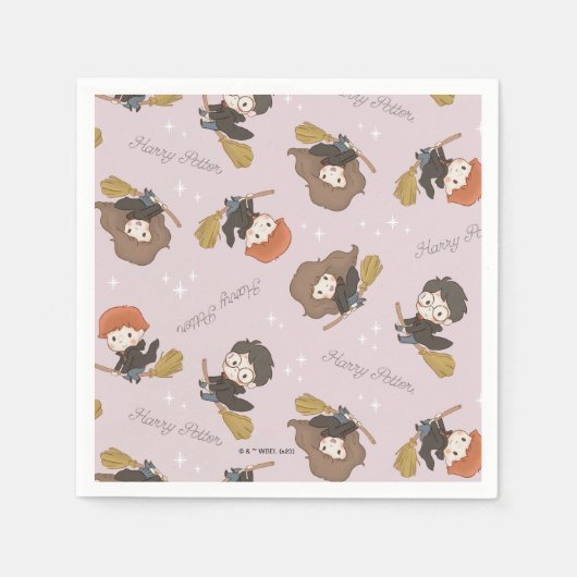 HARRY POTTER™, Hermione & Ron Flying Pattern Serviette (Vorderseite)