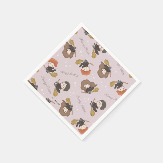 HARRY POTTER™, Hermione & Ron Flying Pattern Serviette (Ecke)