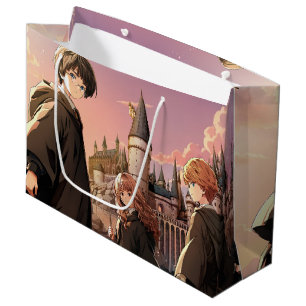 HARRY POTTER™ Hermione & Ron HOGWARTS™ Anime-Szene Große Geschenktüte