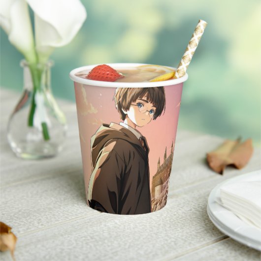 HARRY POTTER™ Hermione & Ron HOGWARTS™ Anime-Szene Pappbecher (In Situ)