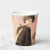 HARRY POTTER™ Hermione & Ron HOGWARTS™ Anime-Szene Pappbecher (Vorderseite)