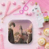 HARRY POTTER™ Hermione & Ron HOGWARTS™ Anime-Szene Pappteller (Party)