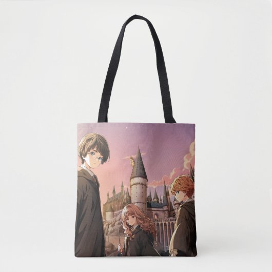 HARRY POTTER™ Hermione & Ron HOGWARTS™ Anime-Szene Tasche (Vorderseite)