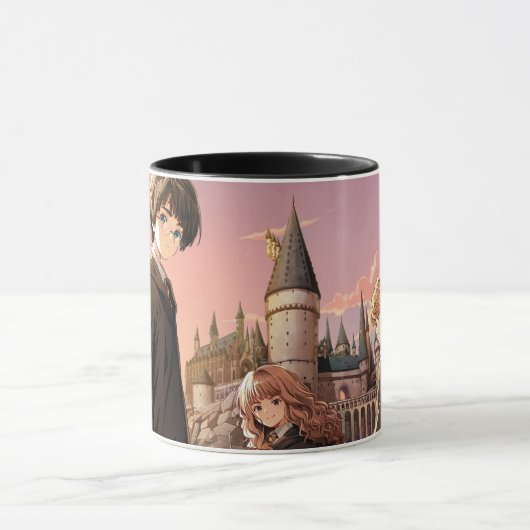 HARRY POTTER™ Hermione & Ron HOGWARTS™ Anime-Szene Tasse (Zentrum)