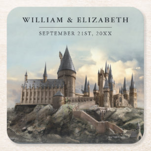 Harry Potter Hochzeit   Hogwarts-Schloss Rechteckiger Pappuntersetzer