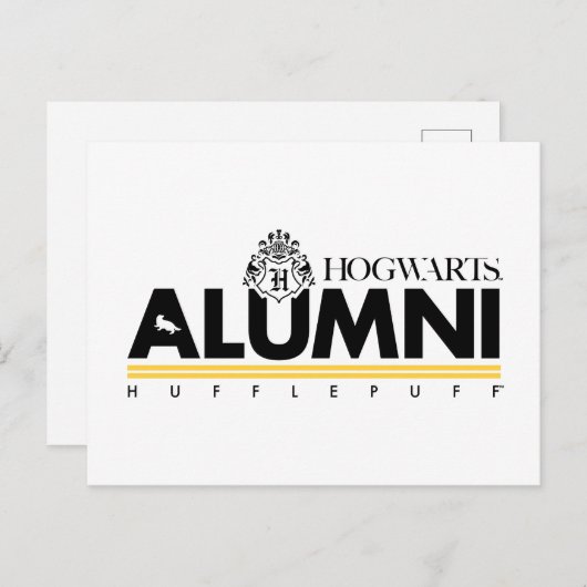 Harry Potter | HOGWARTS™ Alumni HUFFLEPUFF™ Postkarte (Vorne/Hinten)
