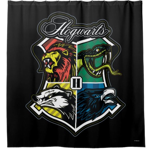 HARRY POTTER™ | HOGWARTS™ Athletisches Abzeichen Duschvorhang (Vorderseite)