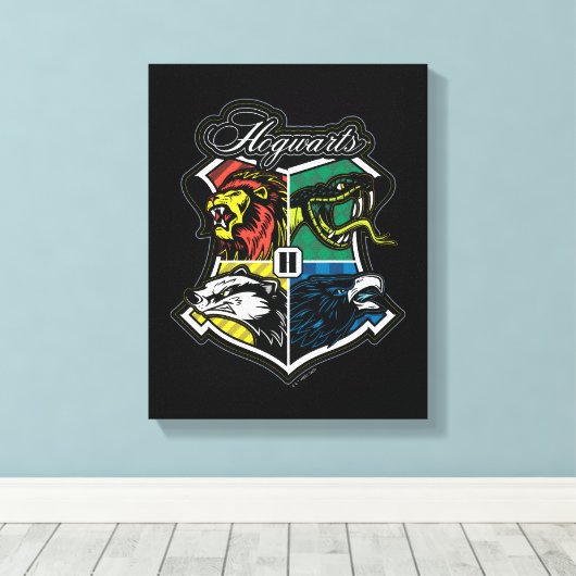 HARRY POTTER™ | HOGWARTS™ Athletisches Abzeichen Leinwanddruck (Insitu (Holzboden))