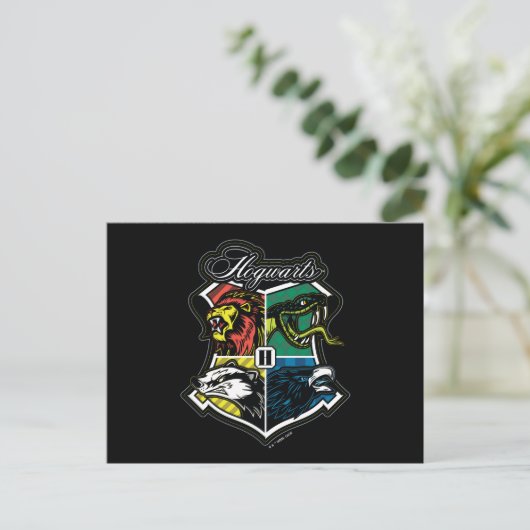 HARRY POTTER™ | HOGWARTS™ Athletisches Abzeichen Postkarte (Stehend Vorderseite)