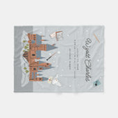 Harry Potter Hogwarts Baby Birth Stats Fleecedecke (Vorderseite (Horizontal))