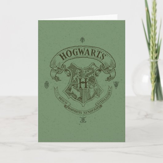 Harry Potter | Hogwarts Banner Wappen Karte (Vorderseite)