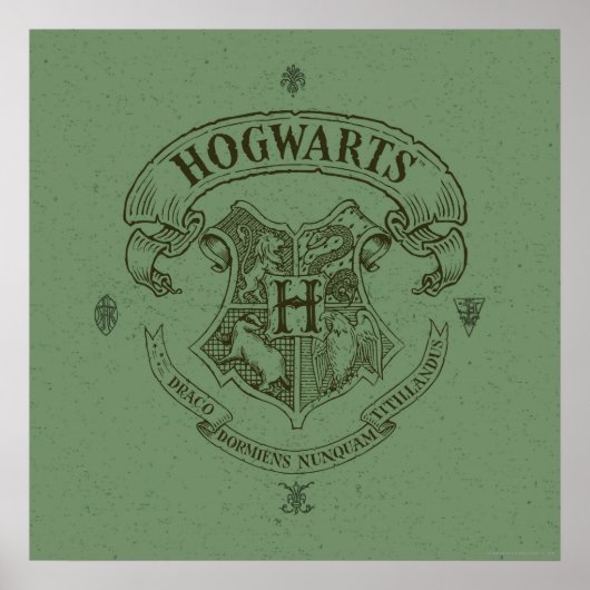 Harry Potter | Hogwarts Banner Wappen Poster (Vorne)