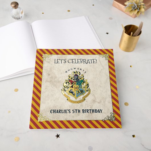 Harry Potter Hogwarts Birthday Cards & Gifts Sign Gästebuch (Vorderseite Offen)
