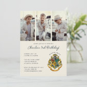 Harry Potter | Hogwarts Birthday Foto Einladung (Stehend Vorderseite)