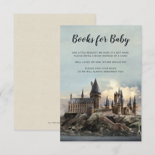 Harry Potter | Hogwarts - Bücher für Baby Einladung (Vorne/Hinten)