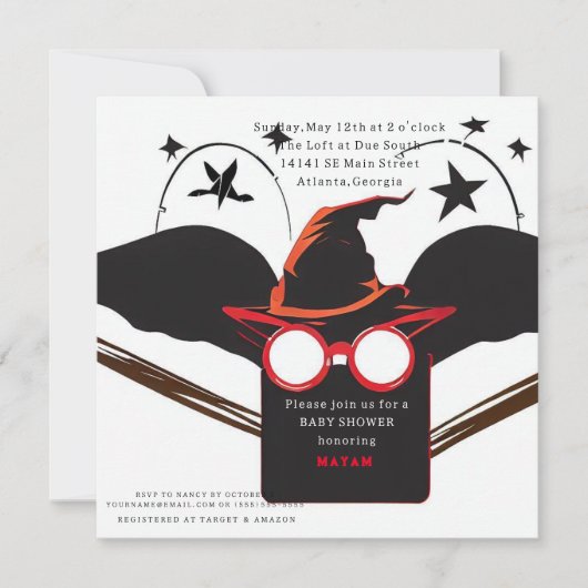 Harry Potter | Hogwarts Castle Baby Shower Einladung (Vorderseite)