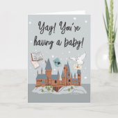 Harry Potter | Hogwarts Castle Baby Shower Karte (Vorderseite)