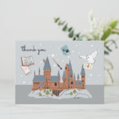 Harry Potter Hogwarts Castle Baby Shower Thank You Dankeskarte (Stehend Vorderseite)