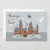 Harry Potter Hogwarts Castle Baby Shower Thank You Dankeskarte (Vorne/Hinten)