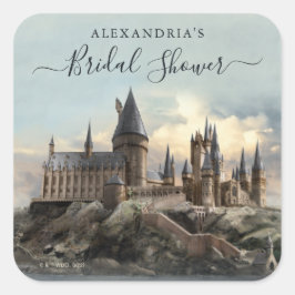 Harry Potter | Hogwarts Castle Brautparty Quadratischer Aufkleber
