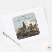 Harry Potter | Hogwarts Castle Brautparty Quadratischer Aufkleber (Umschlag)