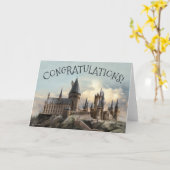 Harry Potter Hogwarts Castle Glückwunsch Karte (Gelbe Blume)